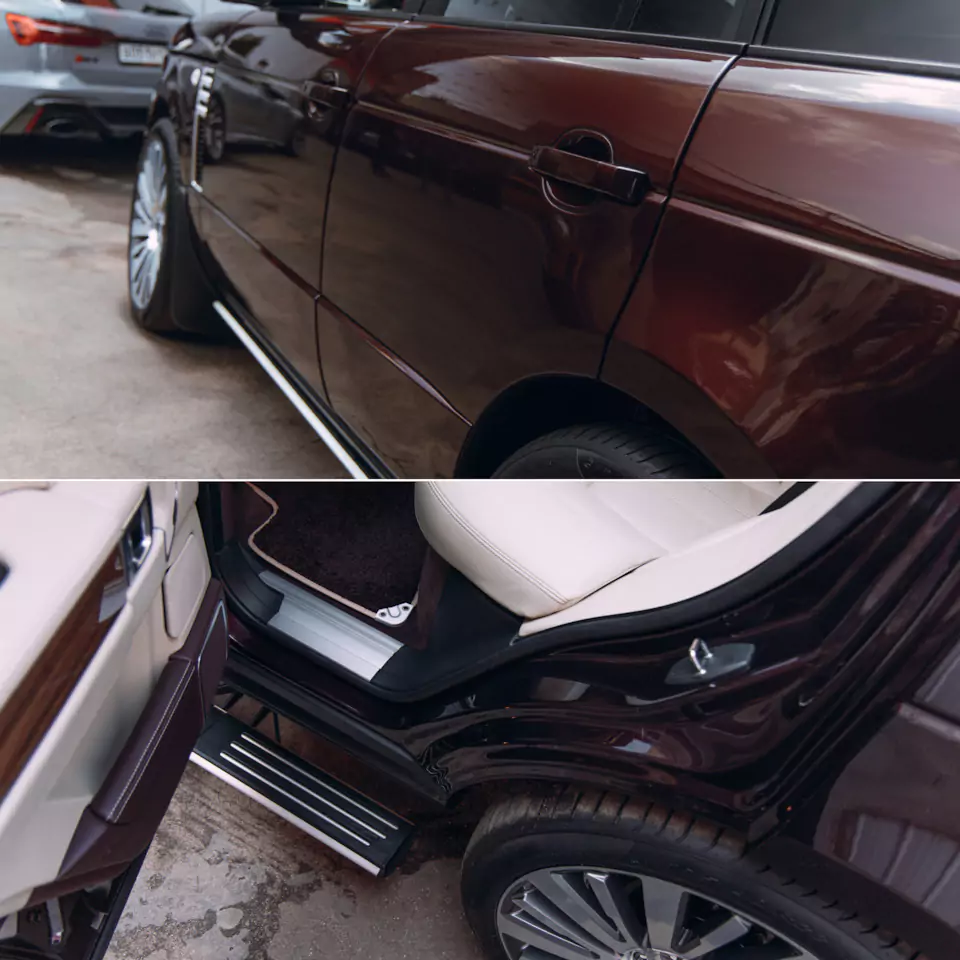 Комплексное восстановление Range Rover Autobiography Ultimate Edition! Кузовной ремонт и покраска, оклейка полиуретаном, шумоизоляция и акустика, выхлоп, детейлинг, пошив руля, крепления для планшетов